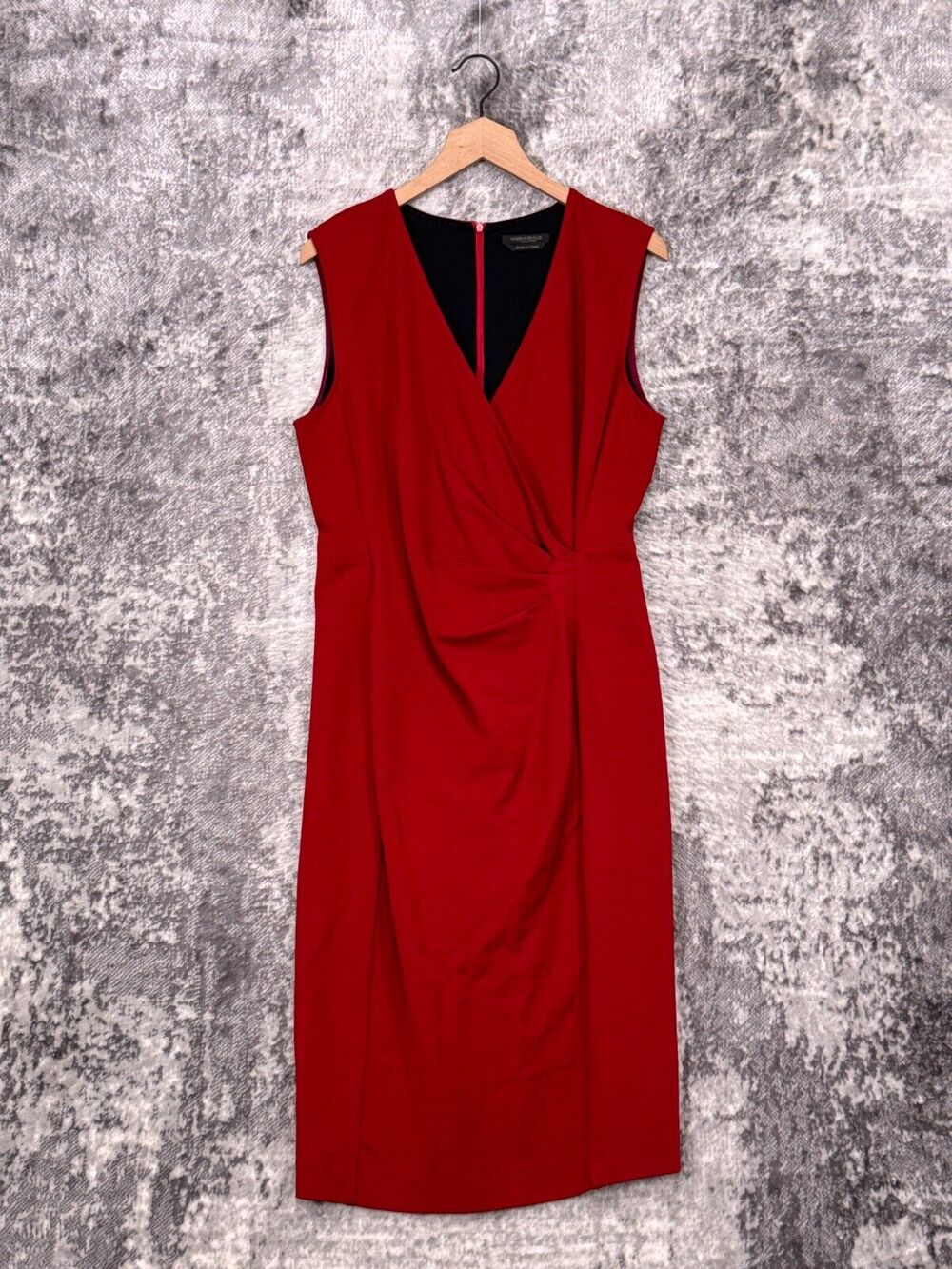 Marina Rinaldi Dress 48 / US 12 Womens Red Stretch Sheath Plus Size